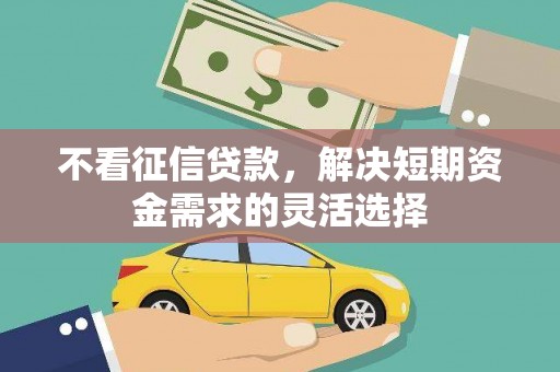 铁西不看征信贷款，解决短期资金需求的灵活选择