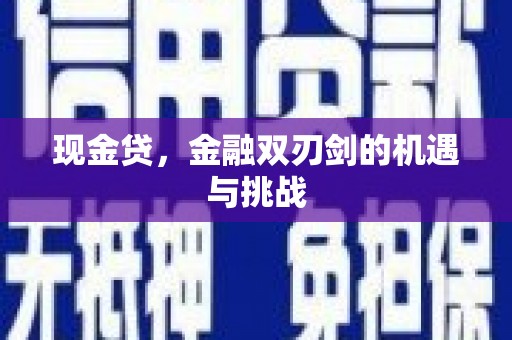 铁西现金贷，金融双刃剑的机遇与挑战