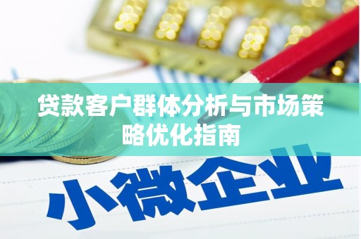 铁西贷款客户群体分析与市场策略优化指南