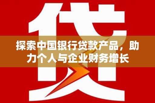 铁西探索中国银行贷款产品，助力个人与企业财务增长