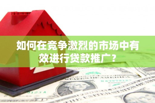 铁西如何在竞争激烈的市场中有效进行贷款推广？