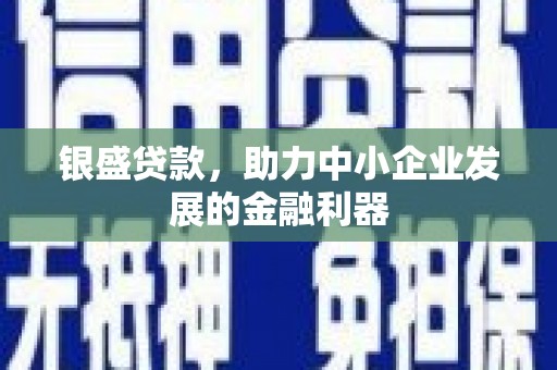 铁西银盛贷款，助力中小企业发展的金融利器