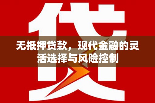 铁西无抵押贷款，现代金融的灵活选择与风险控制