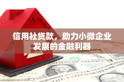 铁西信用社贷款，助力小微企业发展的金融利器