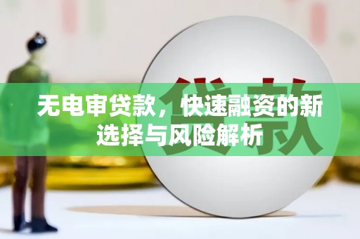铁西无电审贷款，快速融资的新选择与风险解析