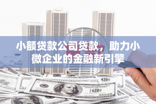 铁西小额贷款公司贷款，助力小微企业的金融新引擎