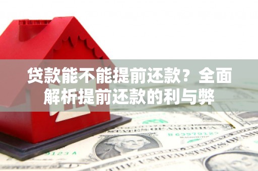 铁西贷款能不能提前还款？全面解析提前还款的利与弊