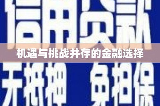 铁西机遇与挑战并存的金融选择